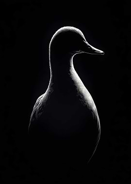 Animal White Duck Art