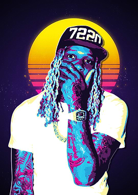 lil durk Retro Art