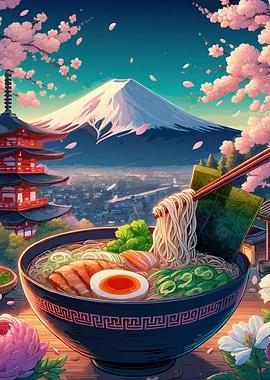 Japanese Anime Ramen Fuji