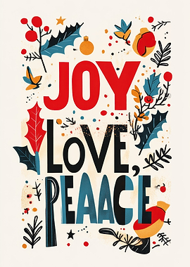 Joy, Love, Peace Holiday Greeting
