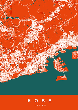 Kobe City Map Japan