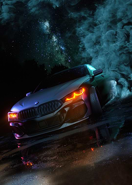 BMW 8 Series Night Drive