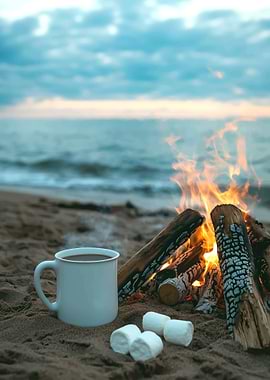 Campfire on the Beach