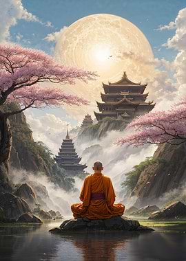 Zen Meditation in Mountains