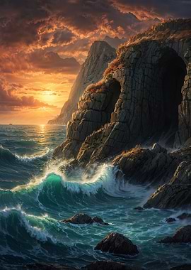 Sunset Cliffs and Waves