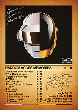 Daft Punk Random Access Memories Album Cover