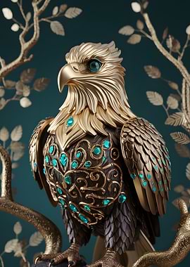 Golden Eagle Sculpture