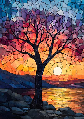 Stained Glass Sunset
