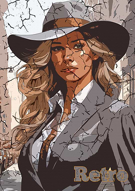Retro Woman in Hat