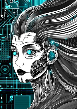 Cybernetic Woman Art