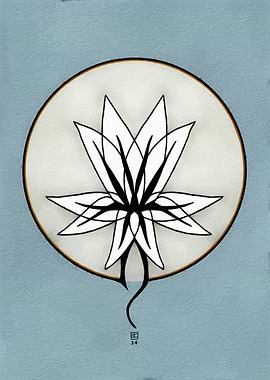Lotus Flower Minimalist Art