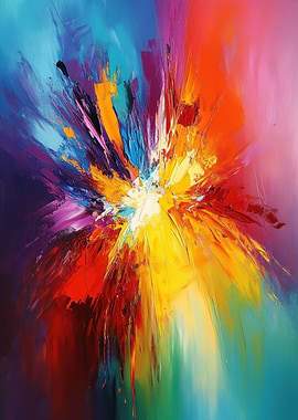 Abstract Explosion of Color