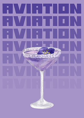 Aviation Cocktail Art Print