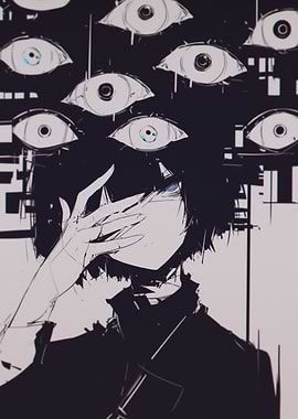 Anime Girl with Eyes