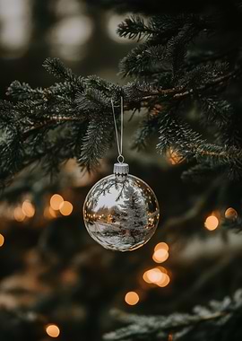 Silver Christmas Ornament