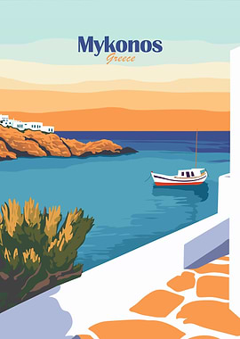 Mykonos Greece Poster