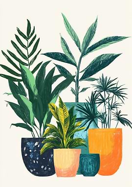 Tropical Plants in Pots