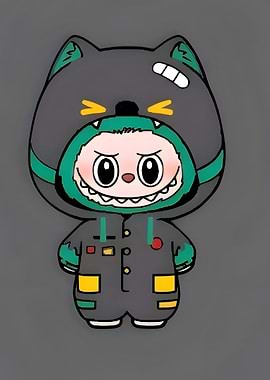 Cute Cartoon Character in Hoodie