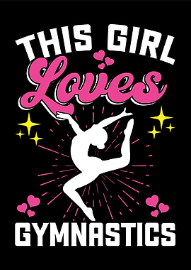 Gymnastics Girl Graphic Poster