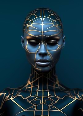 Cybernetic Woman Portrait