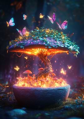 Glowing Mushroom Tree