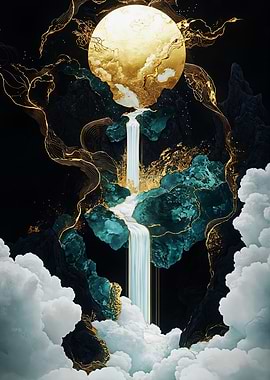 Kintsugi Golden Waterfall Dream