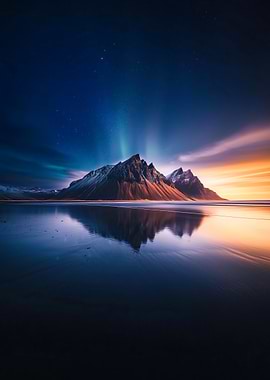 Mountain Reflection at Sunset