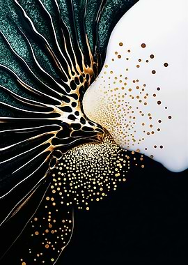 Abstract Kintsugi Art