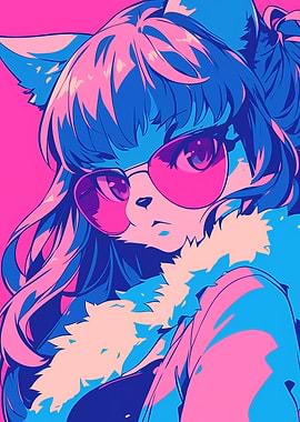 Anime Girl with Sunglasses