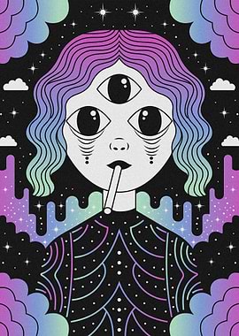 Psychedelic Third Eye Girl