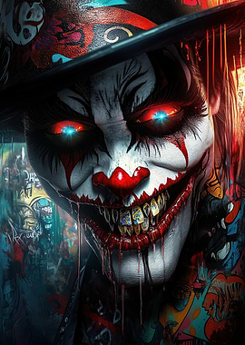 Evil Clown Portrait