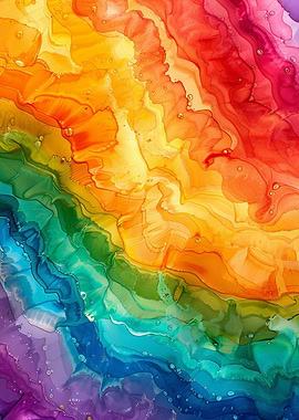 Space Rainbow Abstract Art