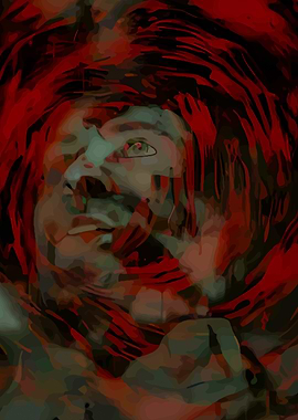 Abstract Portrait in Red