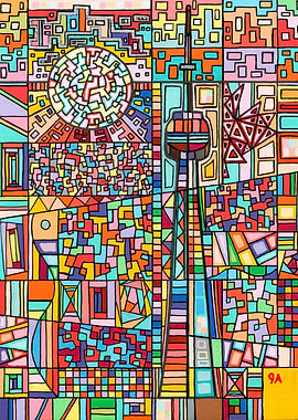 CN Tower Toronto Abstract Art