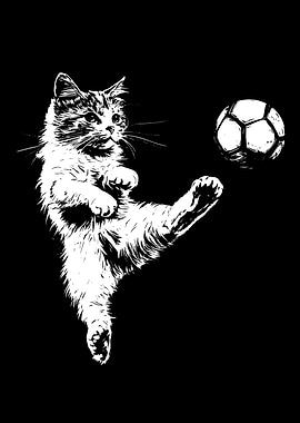 Cat Soccer Player