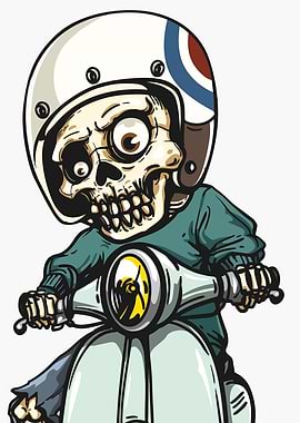 Skeleton Scooter Rider