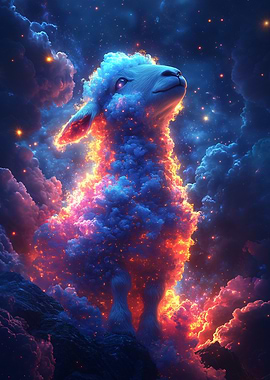 Fiery Lamb in the Clouds