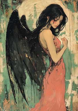 Angel with Black Wings