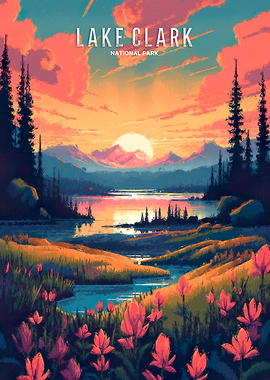 Lake Clark National Park Sunset