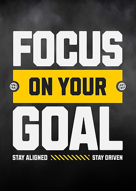Focus On Your Goal Hustler Hustling Gym Motivation poster