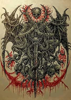 Demonic Figure with Sword