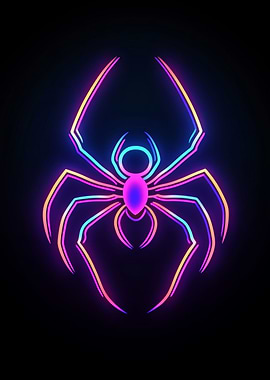 Neon Spider Icon