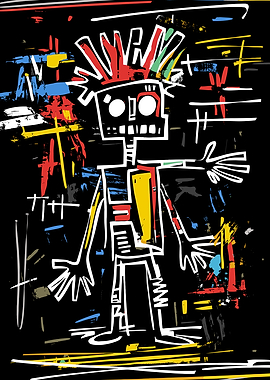 Man in Movement Abstract Art