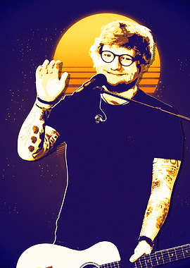 Ed Sheeran Retro Poster