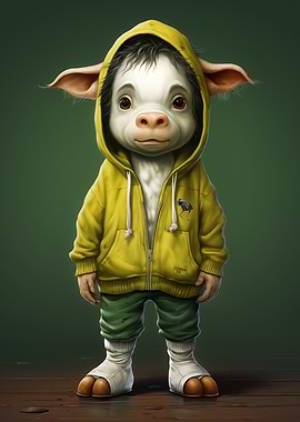 Funny Pig in a Hoodie