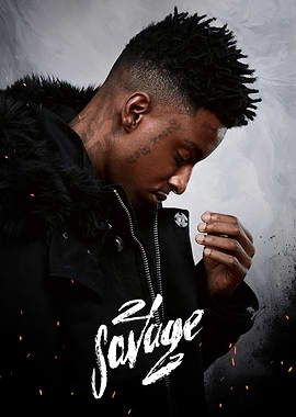 21 Savage Portrait Art