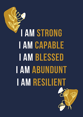 Positive Affirmations Poster - I am strong