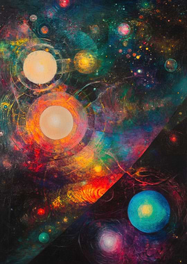 Cosmic Abstract Painting