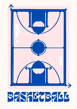 Basketball Court Illustration