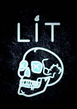 Neon Skull Lit